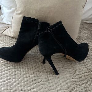 Jessica Simpson Black Suede Heeled Boots